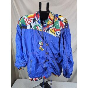 Vtg 80s Lady Lavon Windbreaker Lined Track Running Jogging Jacket Womens P M